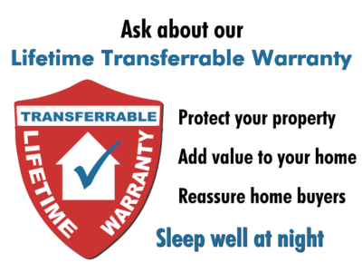 All-Ways Dry Basement Waterproofing offers a Lifetime Transferrable Warranty